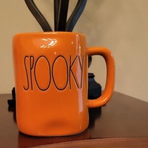 Rae Dunn Orange 'SPOOKY' Ceramic Mug